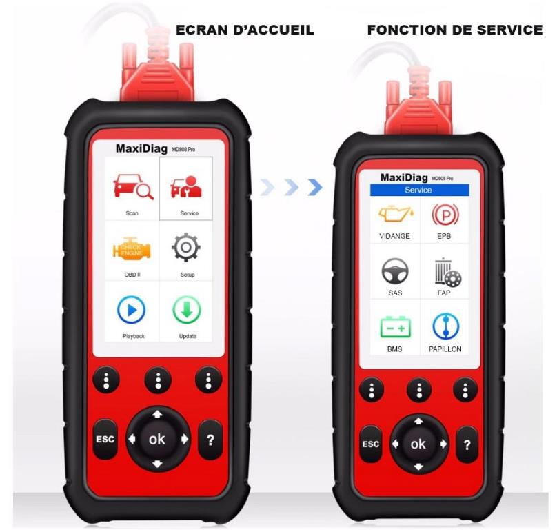 Outil de diagnostic multimarque (Valise diagnostic, obd2) AUTEL MaxiDIAG - ref. MD808 PRO